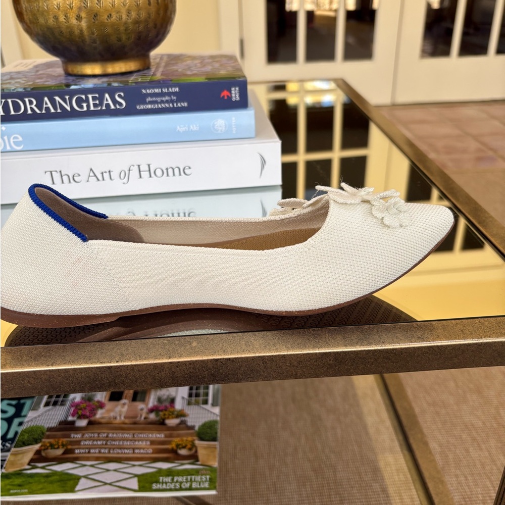 Rothy's White Flats with Floral Accents - Picture 5 of 8
